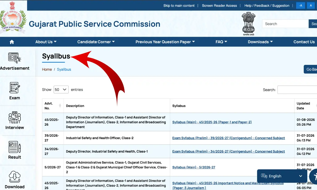 GPSC Assistant Professor Syllabus 2026