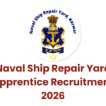 Naval Ship Repair Yard Apprentice Recruitment 2026: Apply for 50 ITI Apprentice Posts